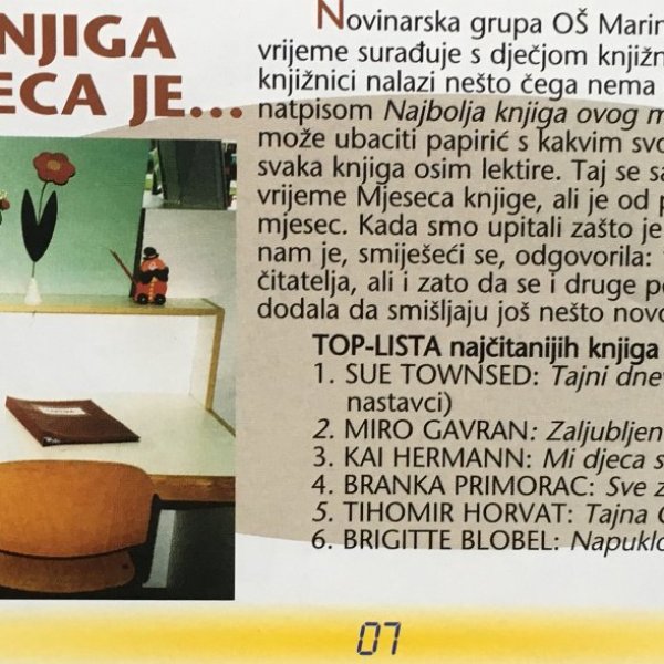 LISTA ČITANOSTI, Knjižnica Marina Držića, Zagreb, Modra lasta, broj 7, 1999 2000